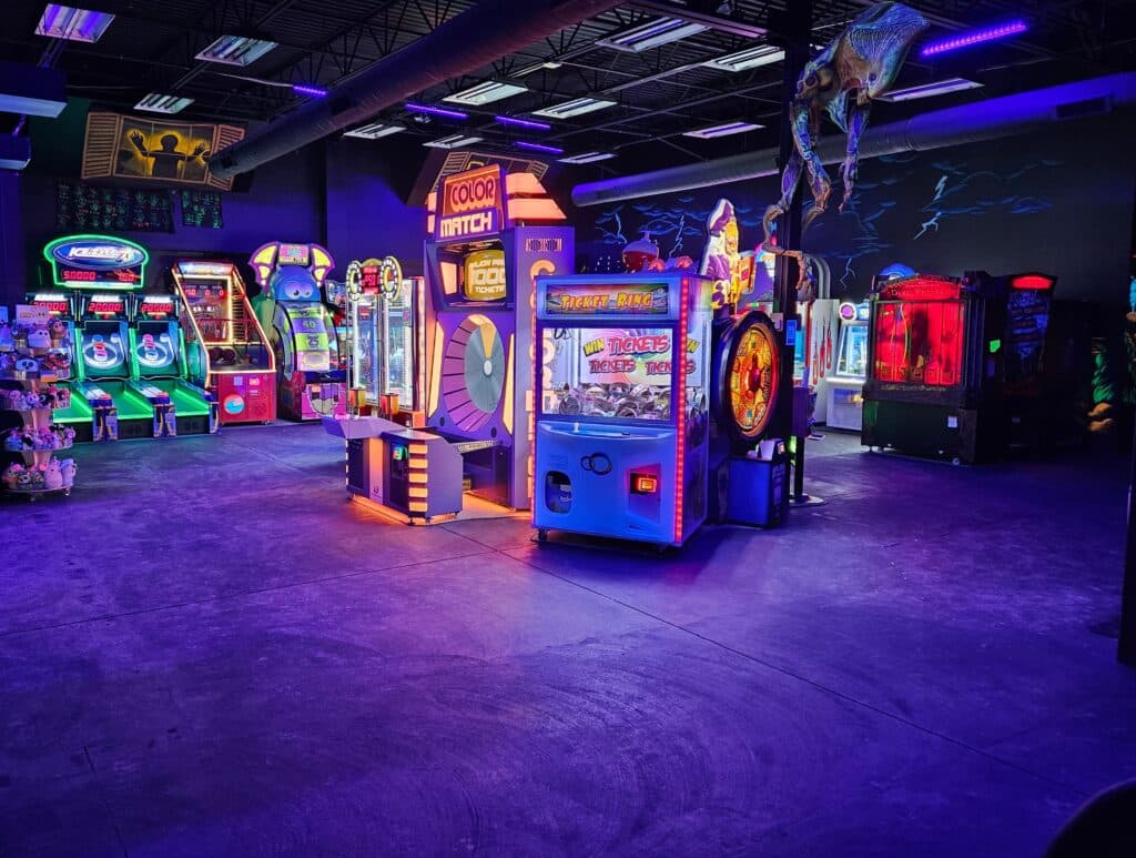 The arcade at monster mini golf in lafayette, indiana