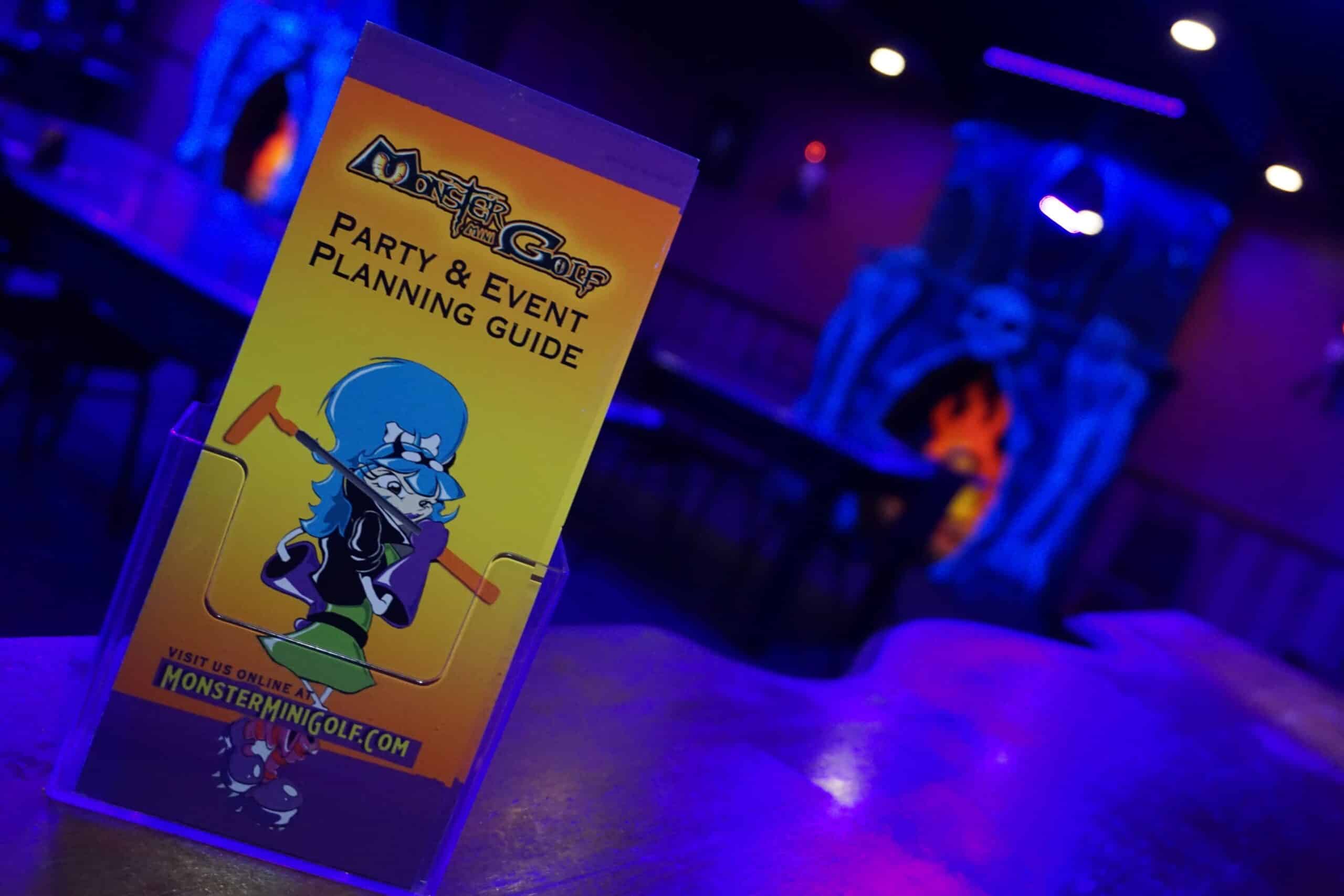 Birthday Parties 3 Sign that says "party & event planning guide"