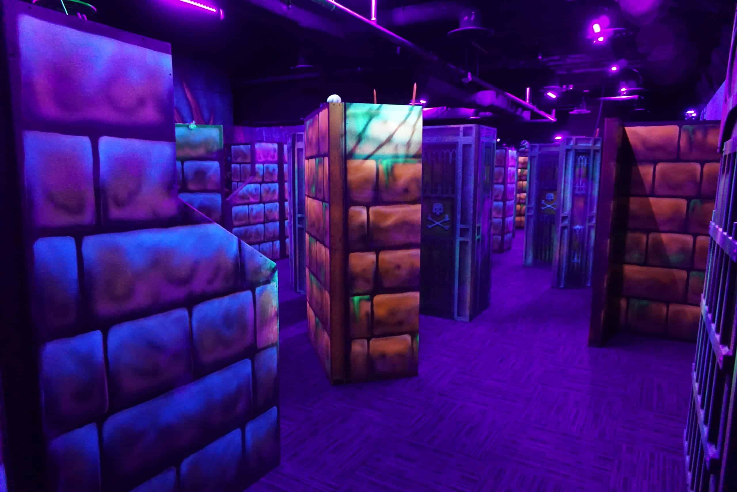 Laser Tag 1 Laser tag corridor at monster mini golf