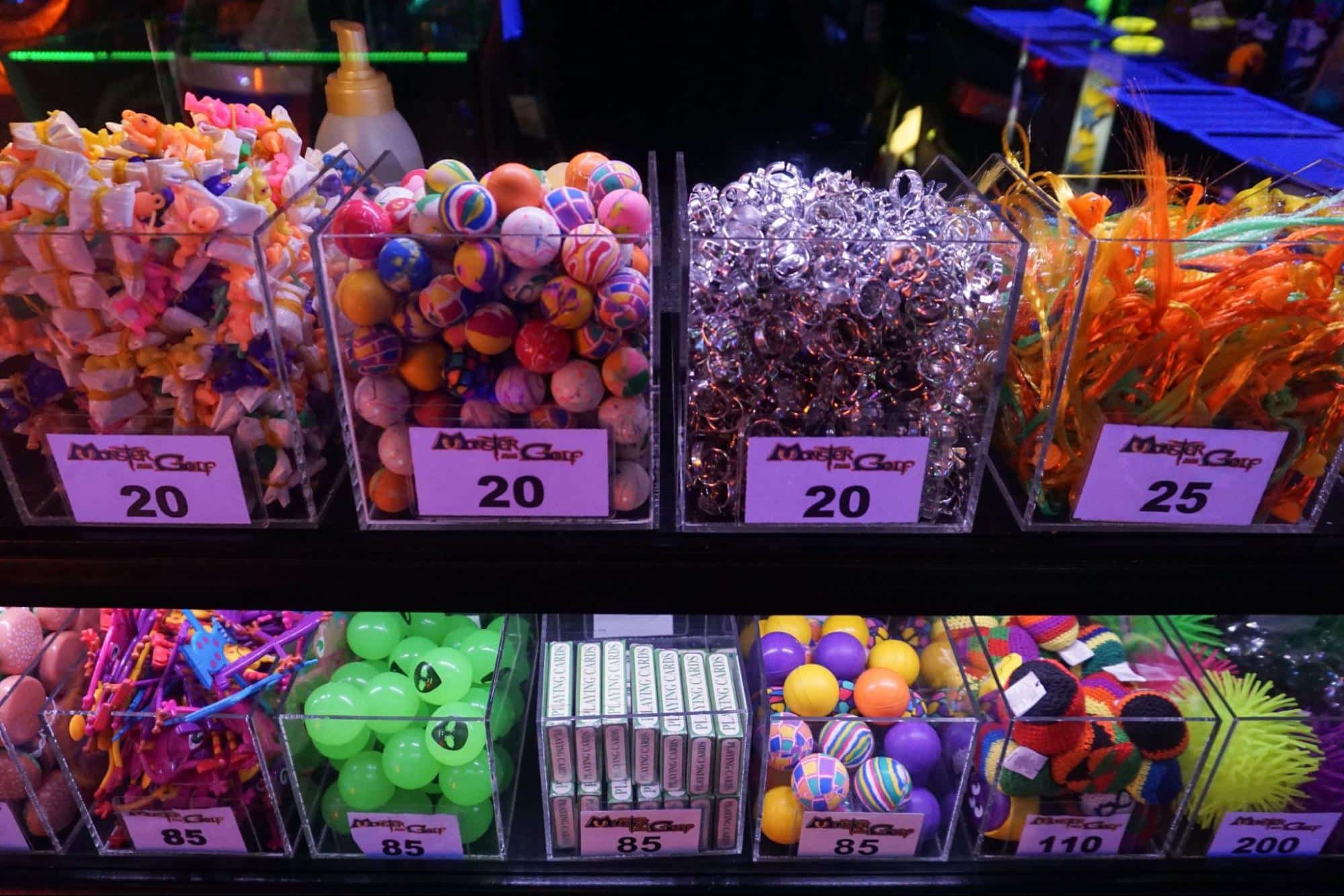 Paramus Promotions 3 Prize buckets at monster mini golf denver