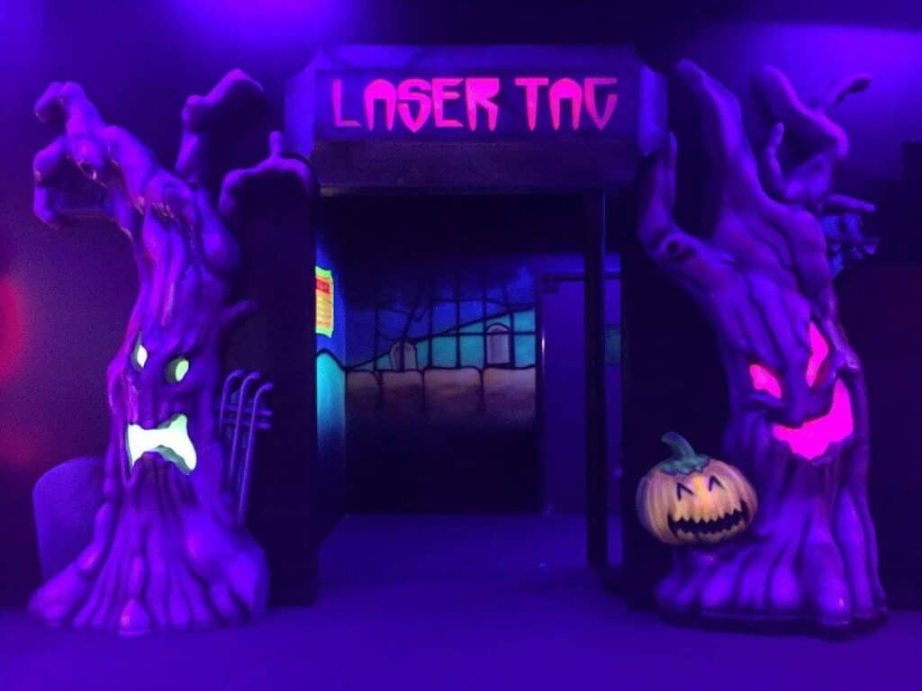 Group Events: Corporate Venue 4 The laser tag entrance at a monster mini golf location.